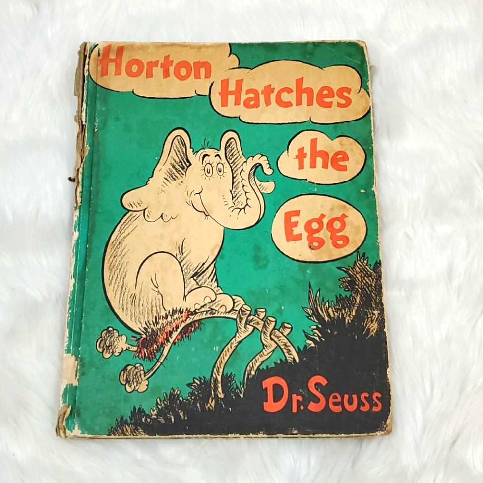 Vintage 1940 DrSeuss Hirton Hatches The Egg Book Vintage 1940 DrSeuss Hirton Hatches The Egg Book